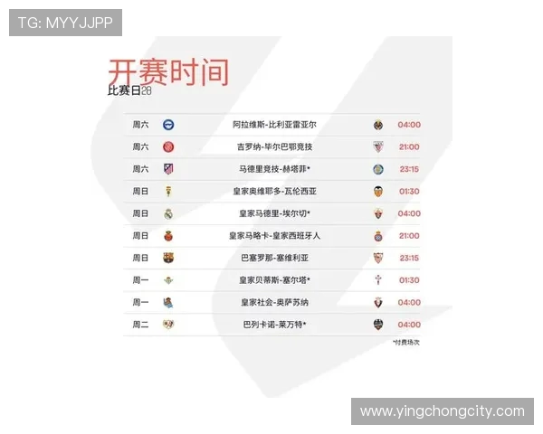 西甲第28轮各场比赛时间安排与看点预测